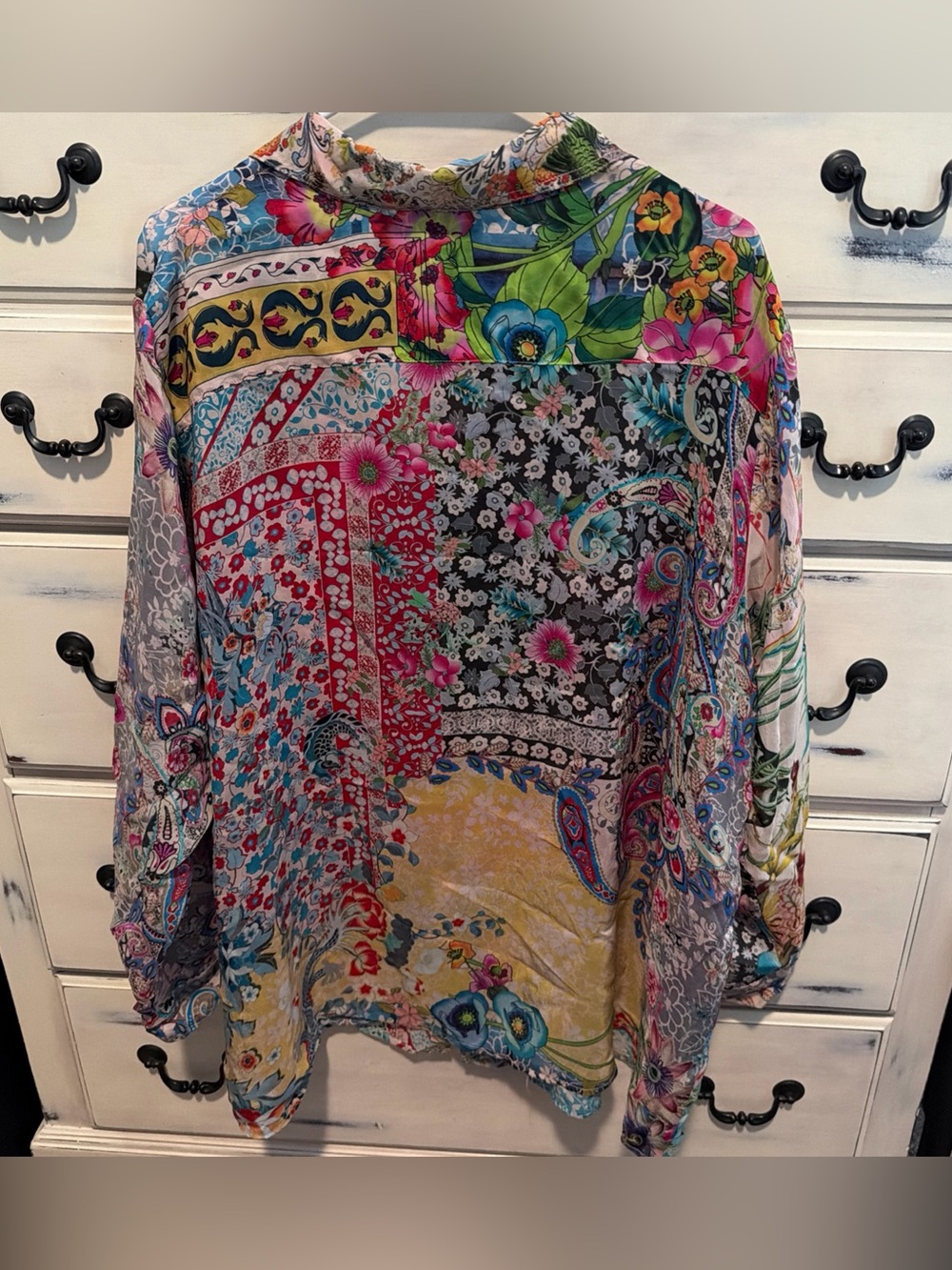 Johnny Was Milla Floral Print Long Sleeve Blouse Top Shirt 1X - Picture 7 of 10